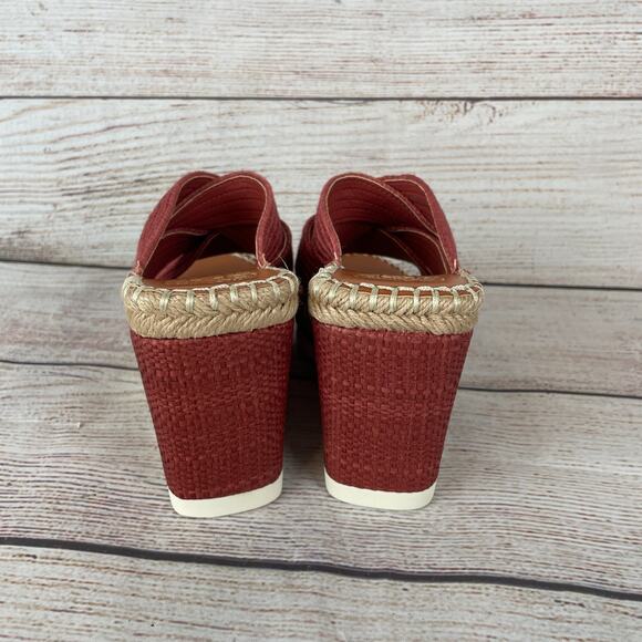 Vince Camuto Bailah Womens Sz 6M Platform Sandals Tapue Red Morccan - Picture 6 of 11